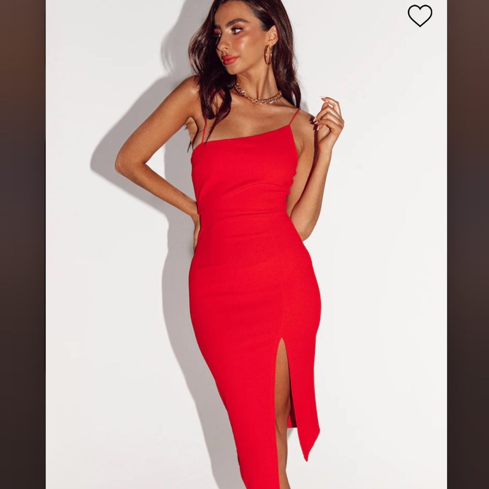 Aero Midi Red Dress from Princess Polly